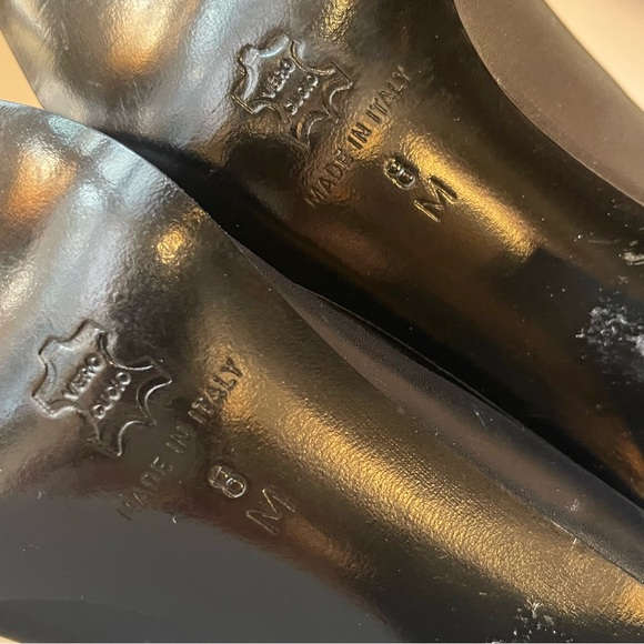 Mano Vintage Style Square Toe Laced Brown Leather Pumps Size 8 - Picture 6 of 11